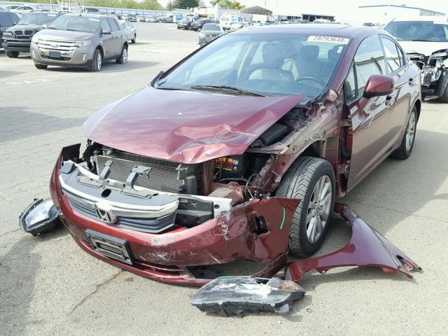2HGFB2F96CH546356 - 2012 HONDA CIVIC EXL Qırmızı foto 2