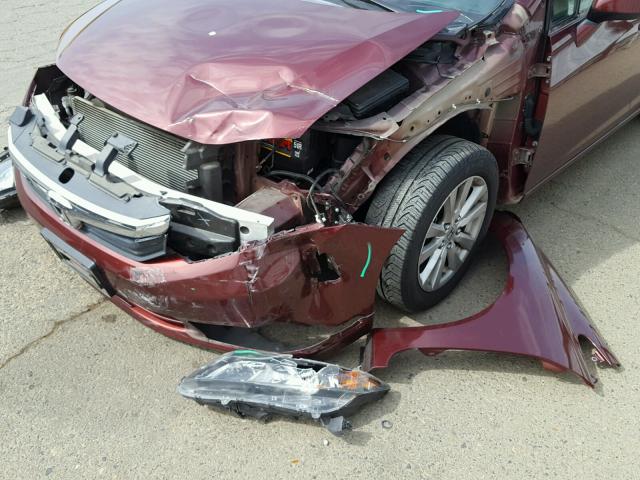 2HGFB2F96CH546356 - 2012 HONDA CIVIC EXL Qırmızı foto 9