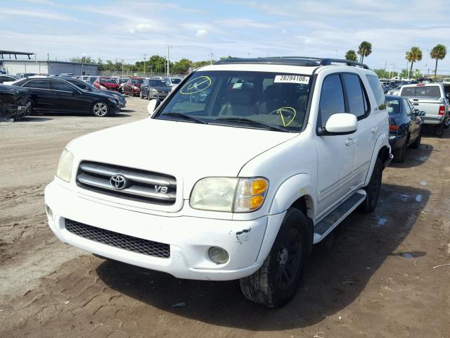 5TDZT38A34S213928 - 2004 TOYOTA SEQUOIA LI WHITE photo 2