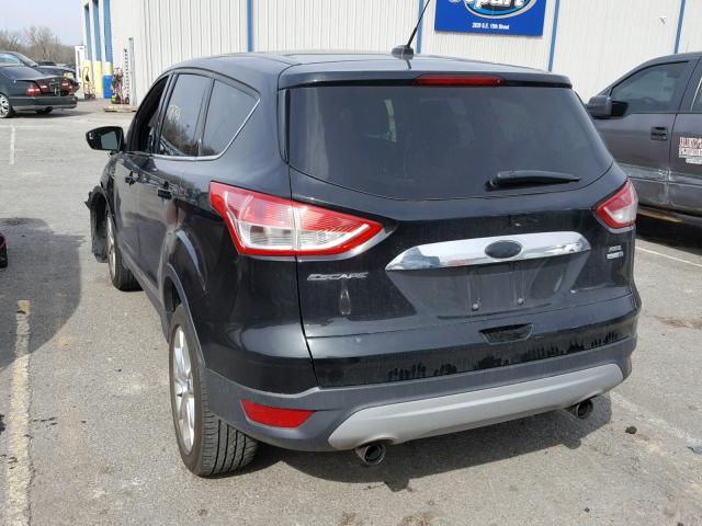 1FMCU9H96DUD18515 - 2013 FORD ESCAPE SEL BLACK photo 3