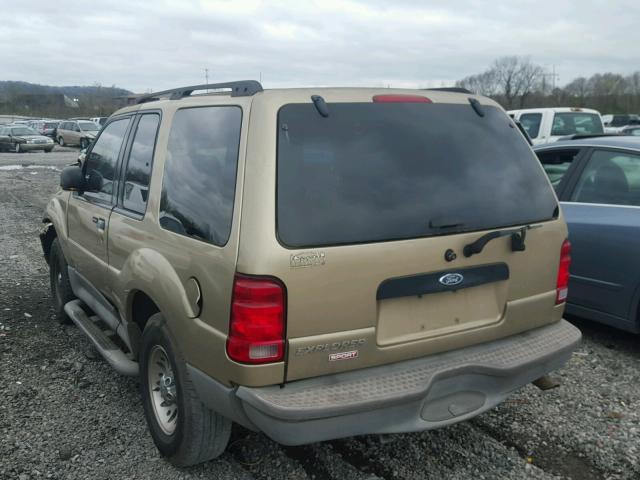 1FMYU60E21UB31927 - 2001 FORD EXPLORER S TAN photo 3