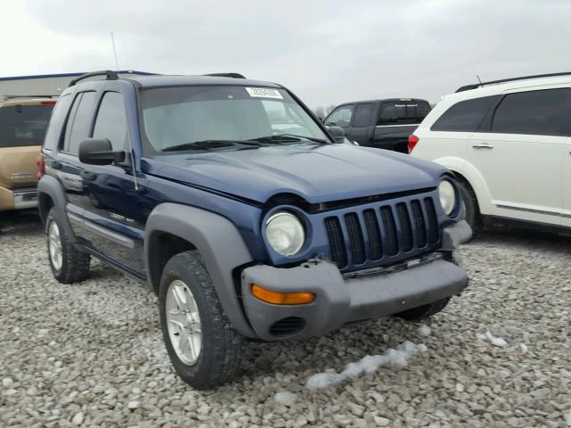 1J4GL48K42W207438 - 2002 JEEP LIBERTY SP BLUE photo 1