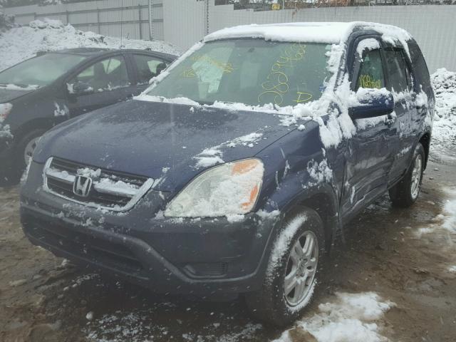 JHLRD78822C063135 - 2002 HONDA CR-V EX BLUE photo 2