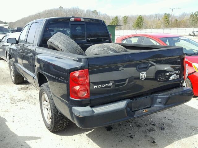 1D7HE38P69S780407 - 2009 DODGE DAKOTA SXT BLACK photo 3