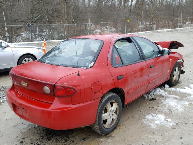 1G1JF52F747179841 - 2004 CHEVROLET CAVALIER L RED photo 4