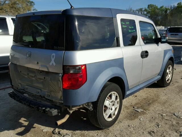 5J6YH18316L013079 - 2006 HONDA ELEMENT LX SILVER photo 4