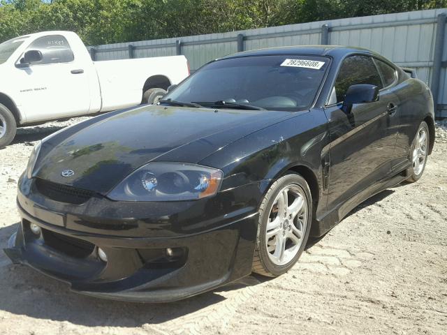 KMHHN65F06U203049 - 2006 HYUNDAI TIBURON GT BLACK photo 2