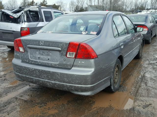 2HGES16625H616207 - 2005 HONDA CIVIC LX SILVER photo 4