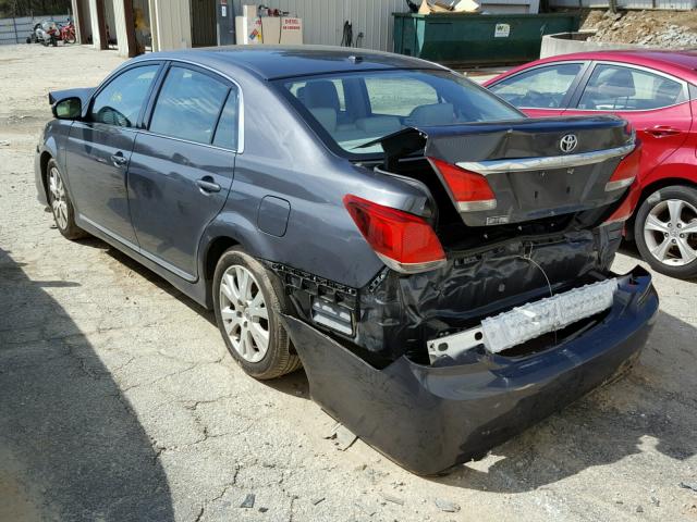 4T1BK3DB4BU393153 - 2011 TOYOTA AVALON BAS GRAY photo 3