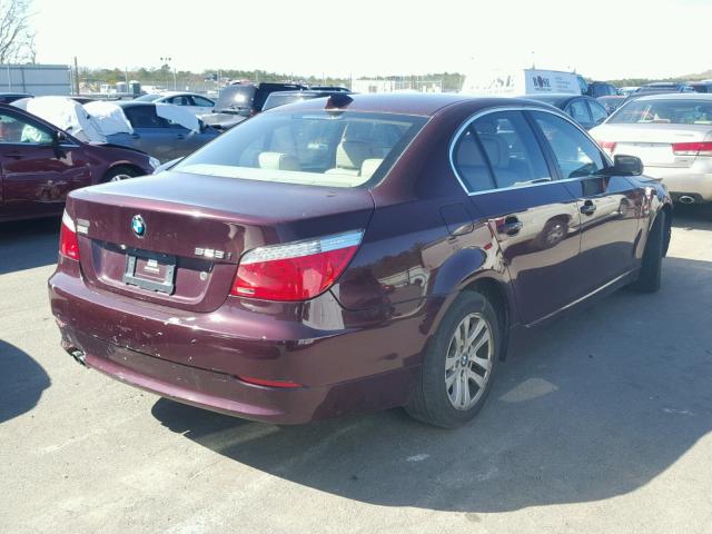 WBANV13559C153356 - 2009 BMW 528 XI BURGUNDY photo 4