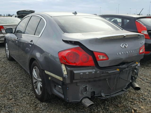 JN1CV6AP1BM507131 - 2011 INFINITI G37 BASE GRAY photo 3