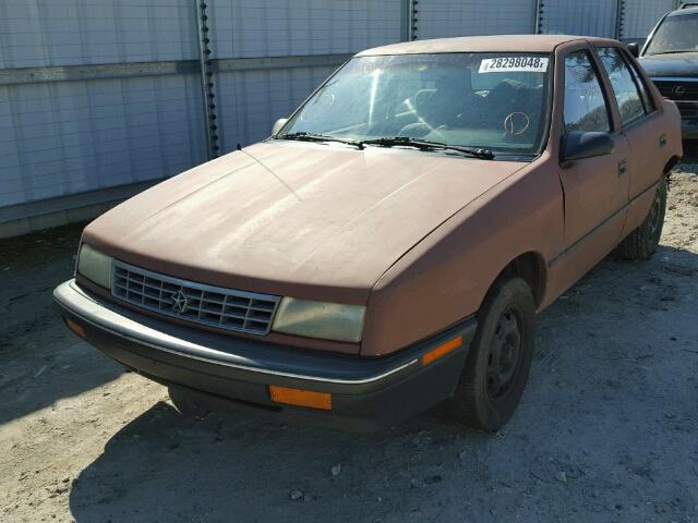 1P3XP28D7MN582863 - 1991 PLYMOUTH SUNDANCE A RED photo 2