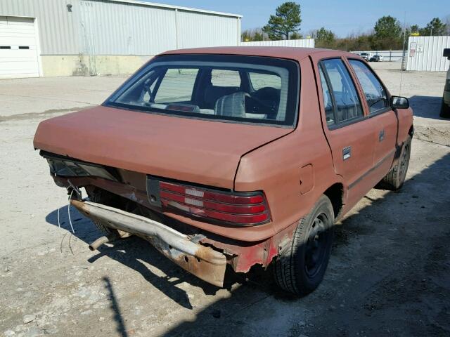 1P3XP28D7MN582863 - 1991 PLYMOUTH SUNDANCE A RED photo 4