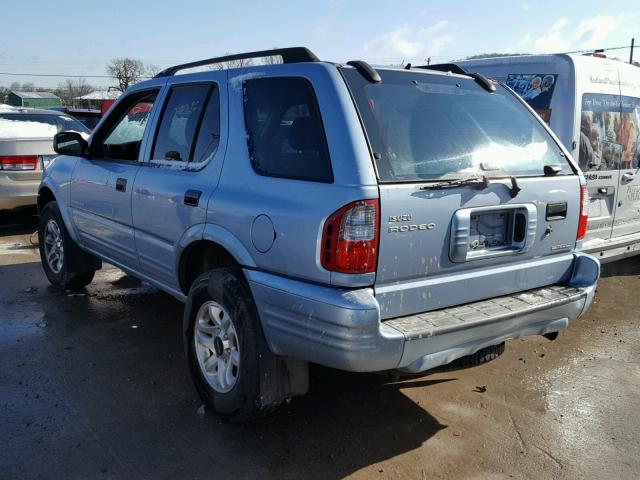 4S2CK58Y444310248 - 2004 ISUZU RODEO S BLUE photo 3