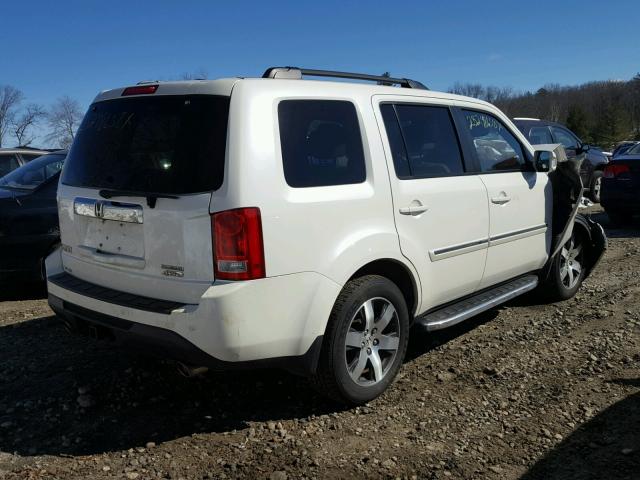 5FNYF4H96DB009451 - 2013 HONDA PILOT TOUR WHITE photo 4