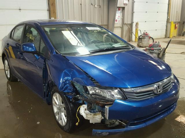 19XFB2F83CE002155 - 2012 HONDA CIVIC EX BLUE photo 1