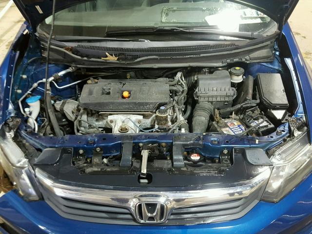 19XFB2F83CE002155 - 2012 HONDA CIVIC EX BLUE photo 7