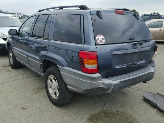 1J4GX48S12C287979 - 2002 JEEP GRAND CHER BLUE photo 3