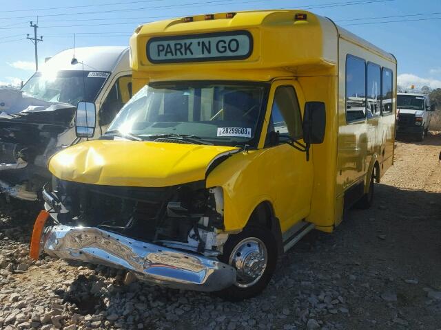 1GB6G5BG6B1154498 - 2011 CHEVROLET EXPRESS G4 YELLOW photo 2