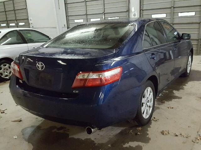 JTNBE46K873016252 - 2007 TOYOTA CAMRY NEW BLUE photo 4