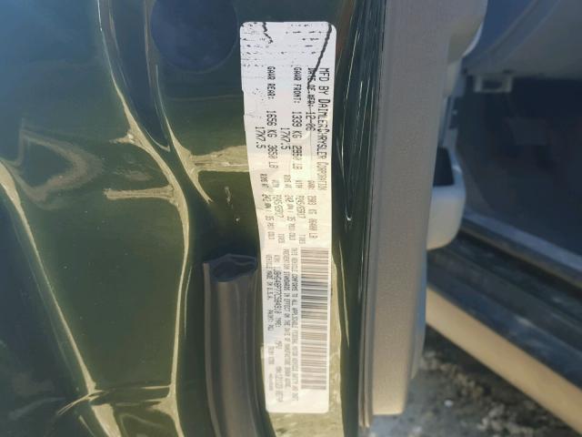 1J8HG48P77C584910 - 2007 JEEP COMMANDER GREEN photo 10