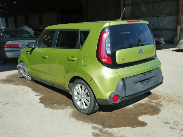 KNDJN2A27F7760377 - 2015 KIA SOUL GREEN photo 3