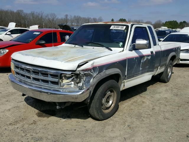 1B7FL23X9MS346306 - 1991 DODGE DAKOTA TWO TONE photo 2