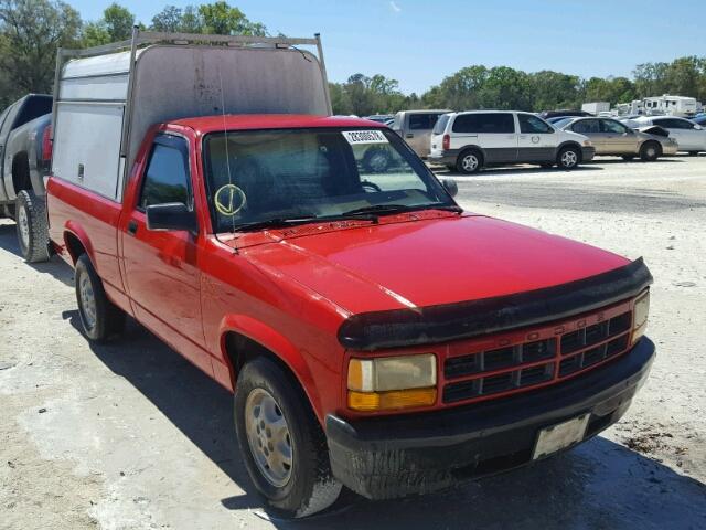 1B7FL26G2SW920326 - 1995 DODGE DAKOTA BURGUNDY photo 1