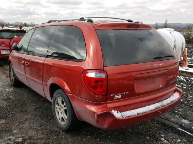 2B8GP44392R685884 - 2002 DODGE GRAND CARA RED photo 3