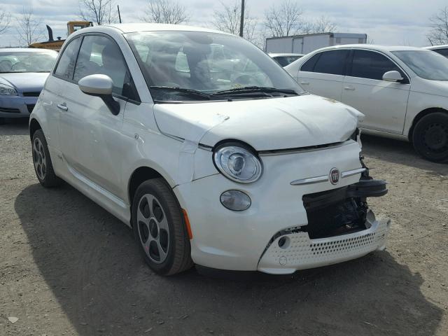 3C3CFFGE9DT740305 - 2013 FIAT 500 ELECTR WHITE photo 1