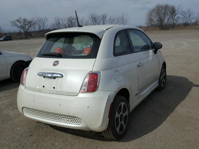 3C3CFFGE9DT740305 - 2013 FIAT 500 ELECTR WHITE photo 4