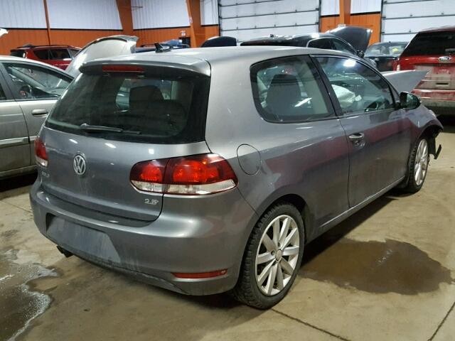 WVWBA7AJ7BW012555 - 2011 VOLKSWAGEN GOLF GRAY photo 4