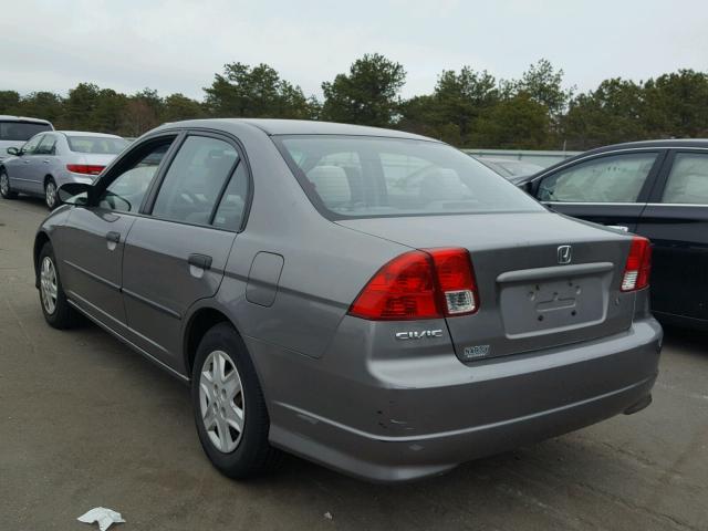 2HGES163X5H580269 - 2005 HONDA CIVIC DX V GRAY photo 3