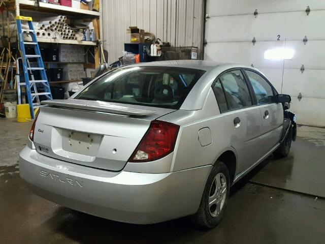 1G8AG52F24Z108923 - 2004 SATURN ION LEVEL SILVER photo 4