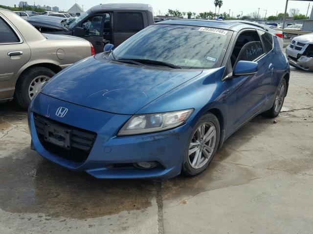 JHMZF1D61BS003909 - 2011 HONDA CR-Z EX BLUE photo 2