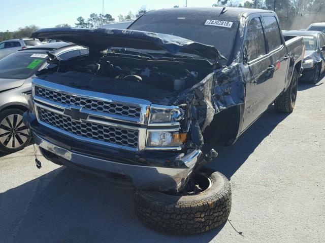 3GCUKREC0EG215447 - 2014 CHEVROLET SILVERADO BLACK photo 2