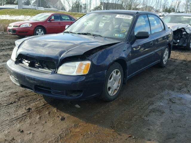 4S3BE6356Y7200128 - 2000 SUBARU LEGACY L BLUE photo 2