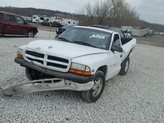 1B7FL26X5VS266353 - 1997 DODGE DAKOTA WHITE photo 2