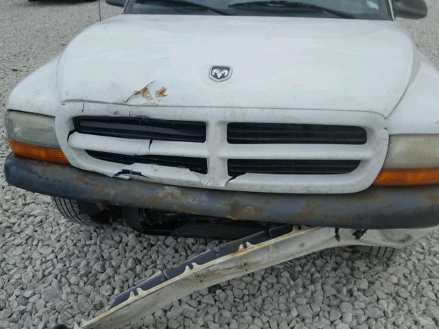 1B7FL26X5VS266353 - 1997 DODGE DAKOTA WHITE photo 7