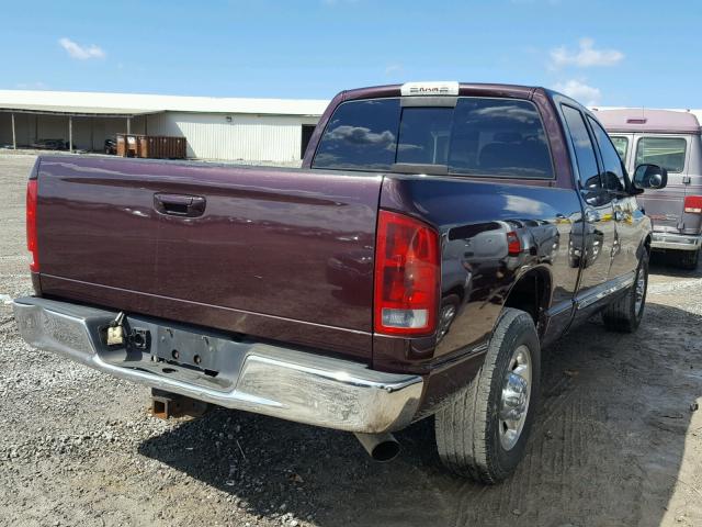 3D7KR28C85G708000 - 2005 DODGE RAM 2500 S BURGUNDY photo 4