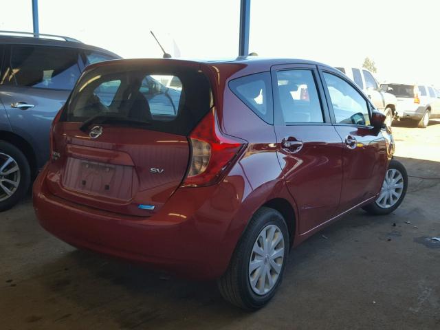 3N1CE2CP4FL440577 - 2015 NISSAN VERSA NOTE RED photo 4