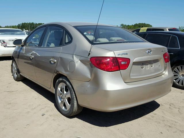 KMHDU46D97U121258 - 2007 HYUNDAI ELANTRA GL GOLD photo 3