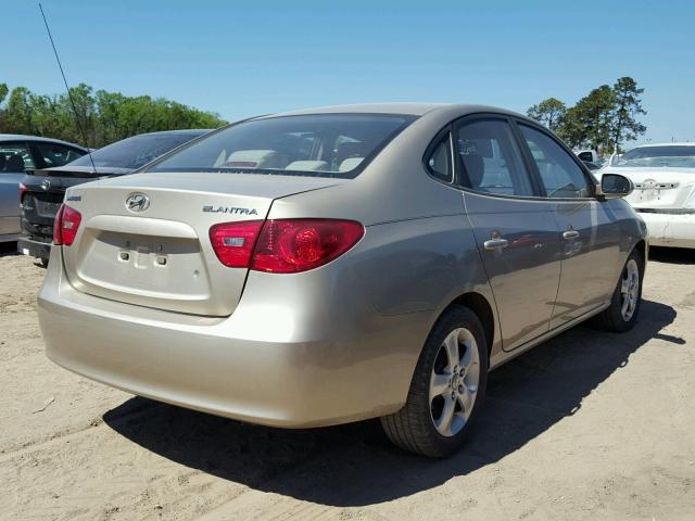 KMHDU46D97U121258 - 2007 HYUNDAI ELANTRA GL GOLD photo 4