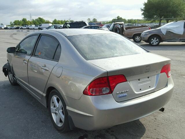 1HGFA16896L120771 - 2006 HONDA CIVIC EX BEIGE photo 3