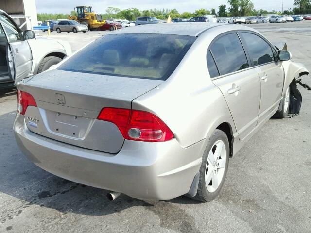 1HGFA16896L120771 - 2006 HONDA CIVIC EX BEIGE photo 4