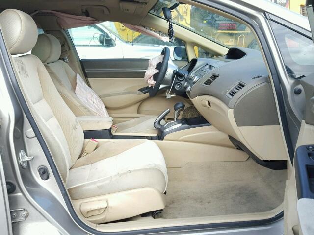 1HGFA16896L120771 - 2006 HONDA CIVIC EX BEIGE photo 5