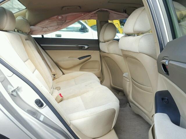 1HGFA16896L120771 - 2006 HONDA CIVIC EX ბეჟი ფოტო 6