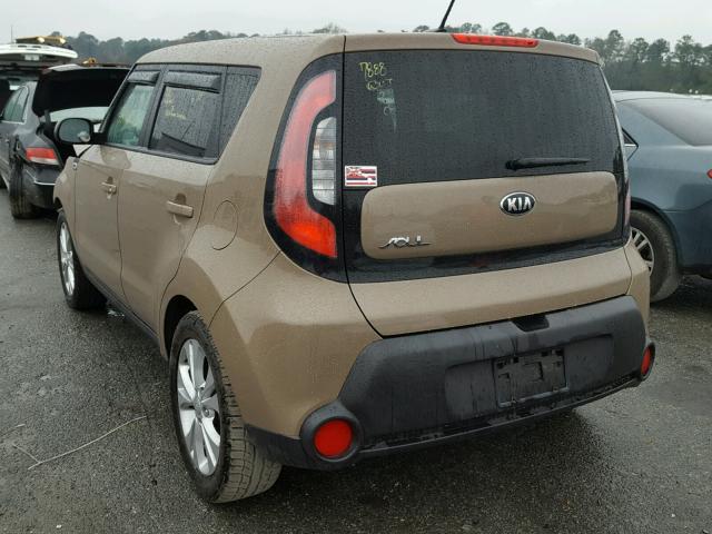 KNDJP3A55F7112143 - 2015 KIA SOUL + BROWN photo 3