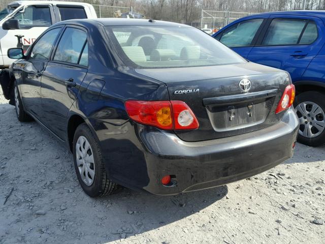 JTDBL40E399038351 - 2009 TOYOTA COROLLA BA BLACK photo 3