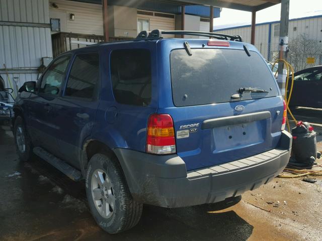 1FMYU93127KA13505 - 2007 FORD ESCAPE XLT BLUE photo 3